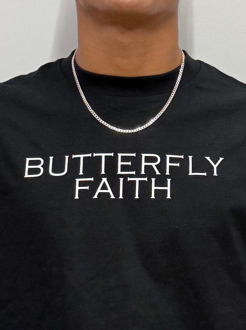 חולצת פרפר אוברסייז שחור